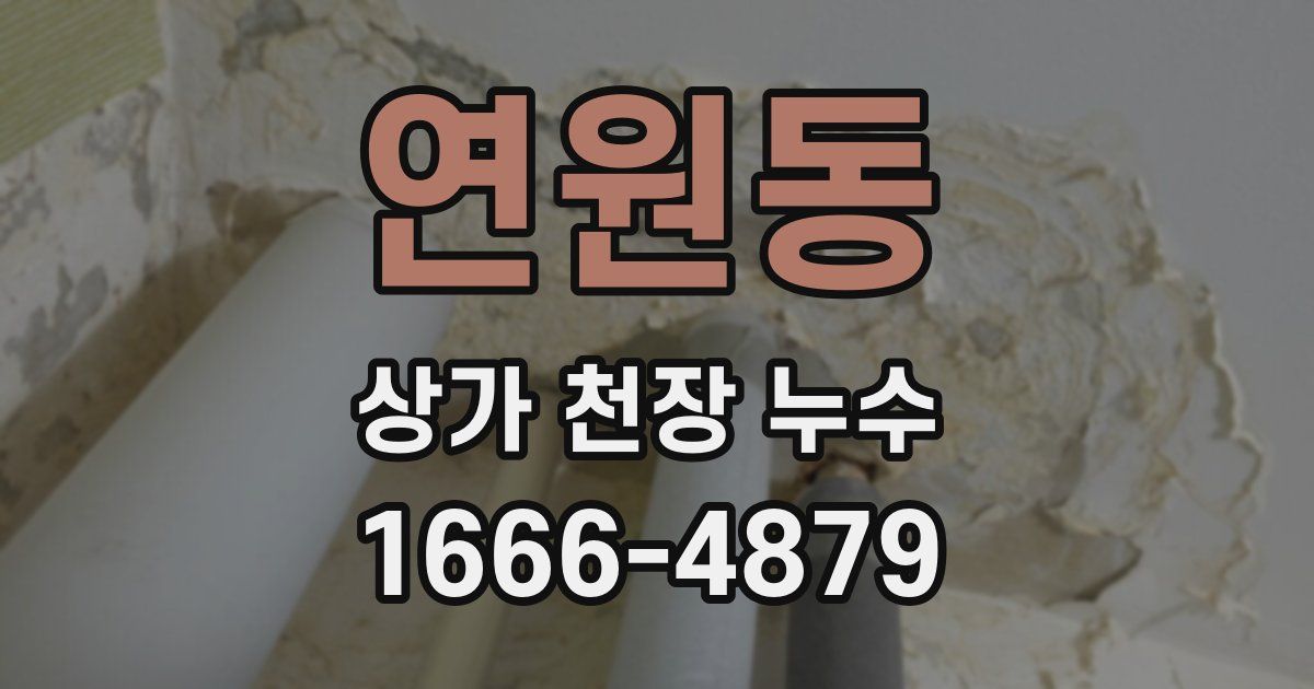 연원동 상가 천장 누수