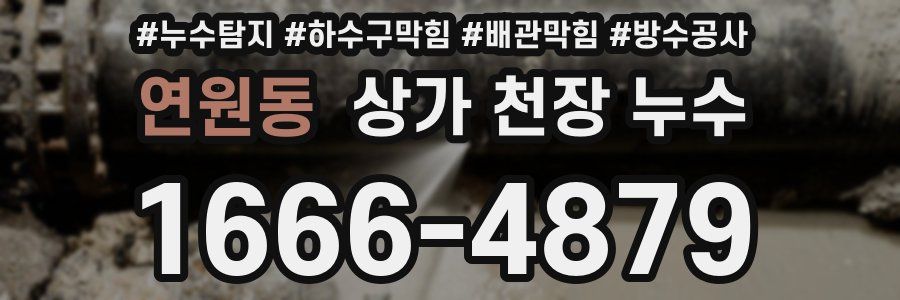 연원동 상가 천장 누수