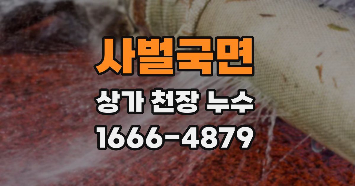 사벌국면 상가 천장 누수