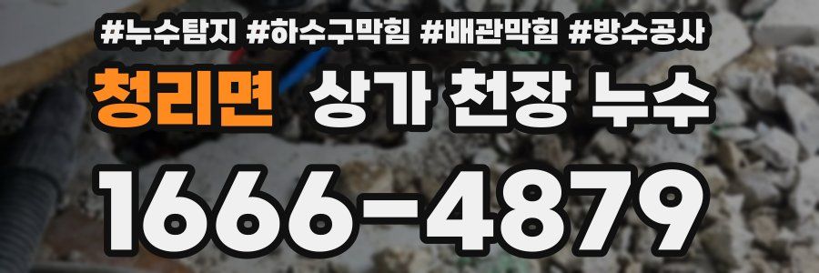 청리면 상가 천장 누수