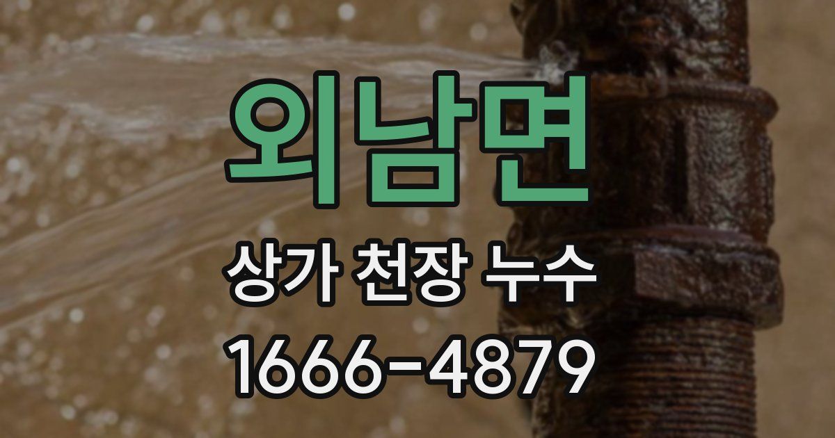 외남면 상가 천장 누수