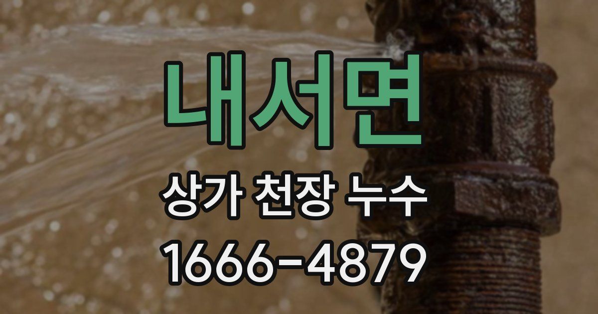 내서면 상가 천장 누수