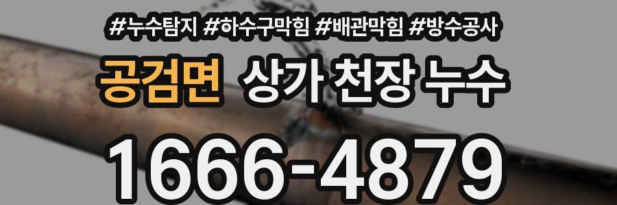 공검면 상가 천장 누수