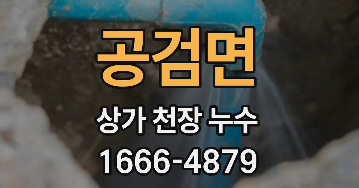 공검면 상가 천장 누수