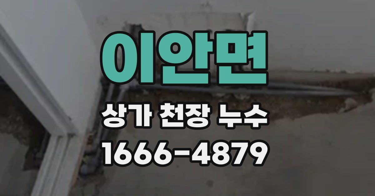 이안면 상가 천장 누수