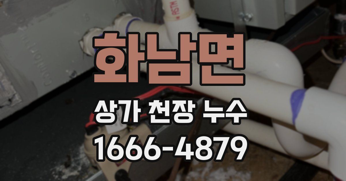 화남면 상가 천장 누수