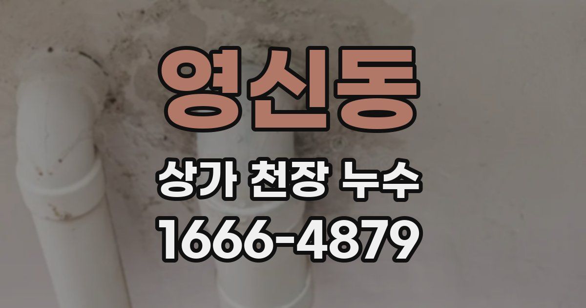 영신동 상가 천장 누수