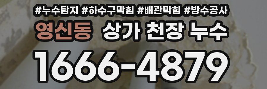 영신동 상가 천장 누수
