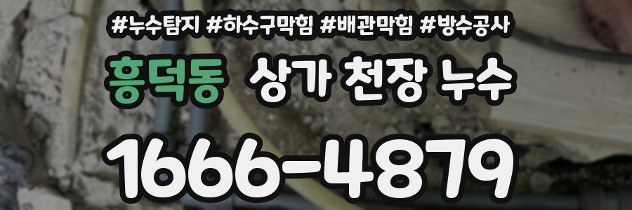 흥덕동 상가 천장 누수