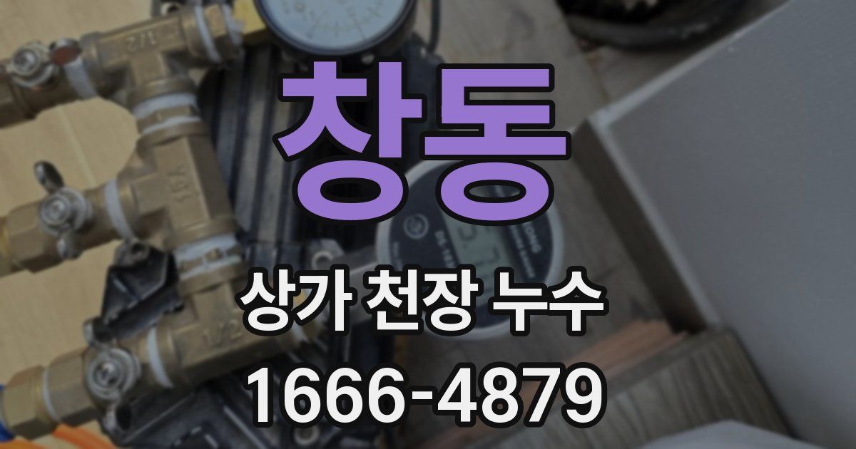 창동 상가 천장 누수