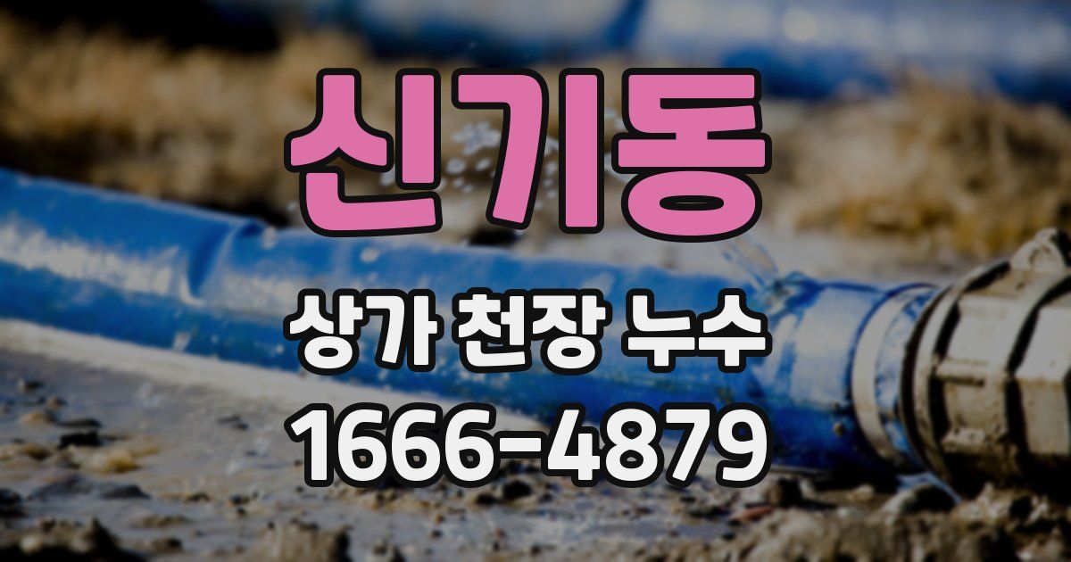 신기동 상가 천장 누수