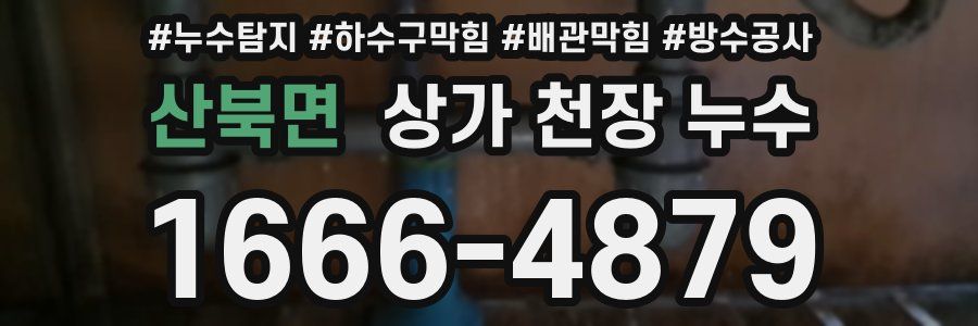 산북면 상가 천장 누수