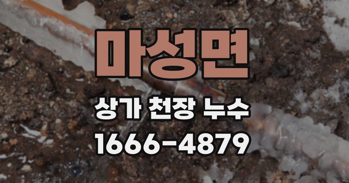 마성면 상가 천장 누수