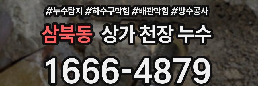 삼북동 상가 천장 누수