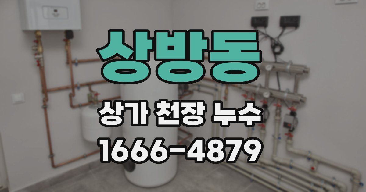 상방동 상가 천장 누수