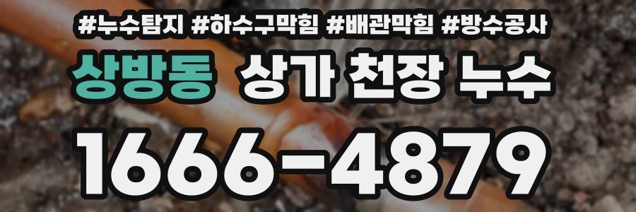 상방동 상가 천장 누수