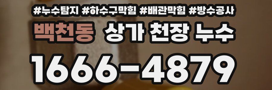 백천동 상가 천장 누수