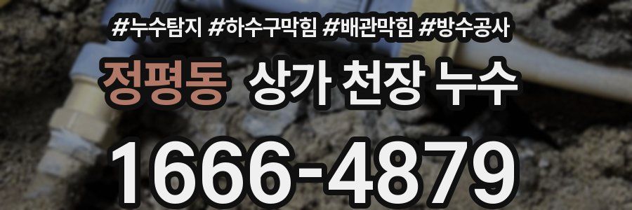 정평동 상가 천장 누수