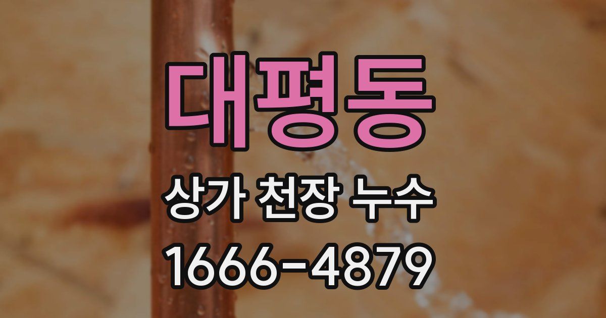 대평동 상가 천장 누수