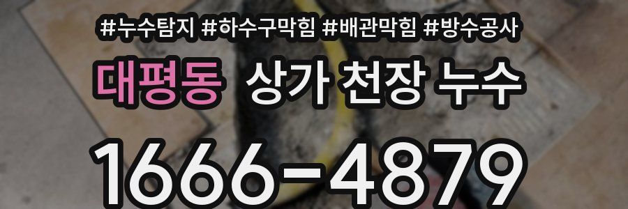 대평동 상가 천장 누수