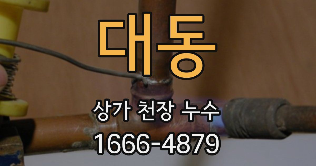 대동 상가 천장 누수