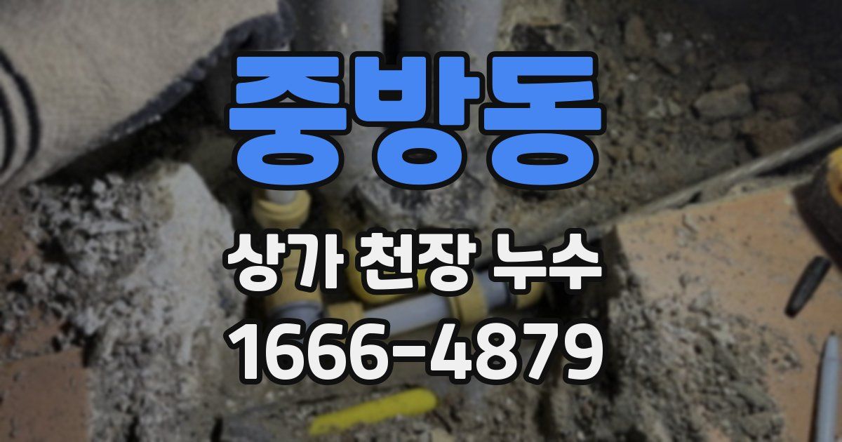 중방동 상가 천장 누수