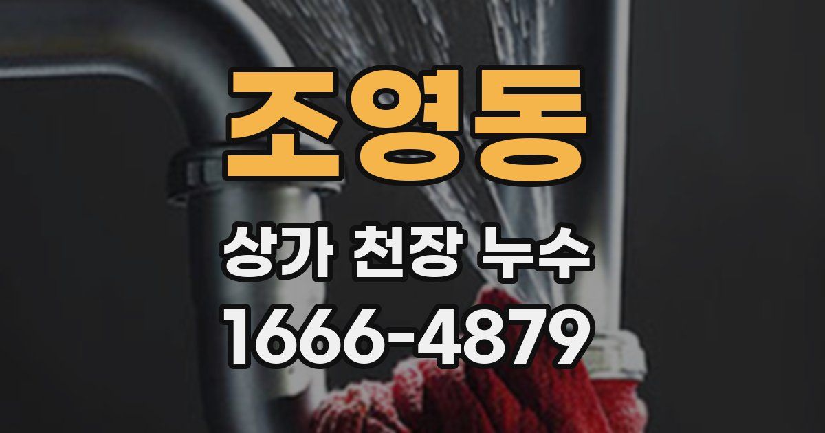 조영동 상가 천장 누수