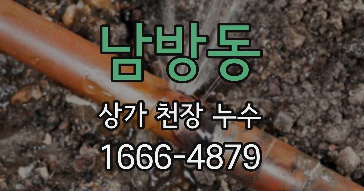 남방동 상가 천장 누수