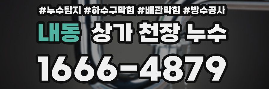 내동 상가 천장 누수