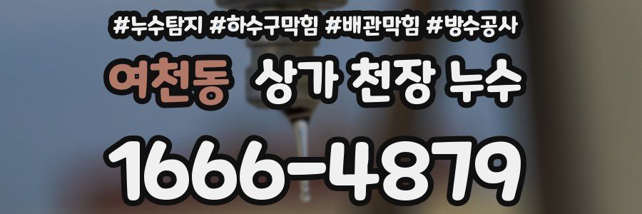 여천동 상가 천장 누수
