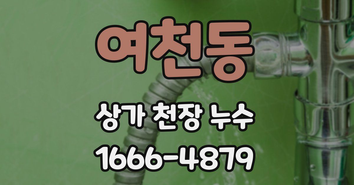 여천동 상가 천장 누수