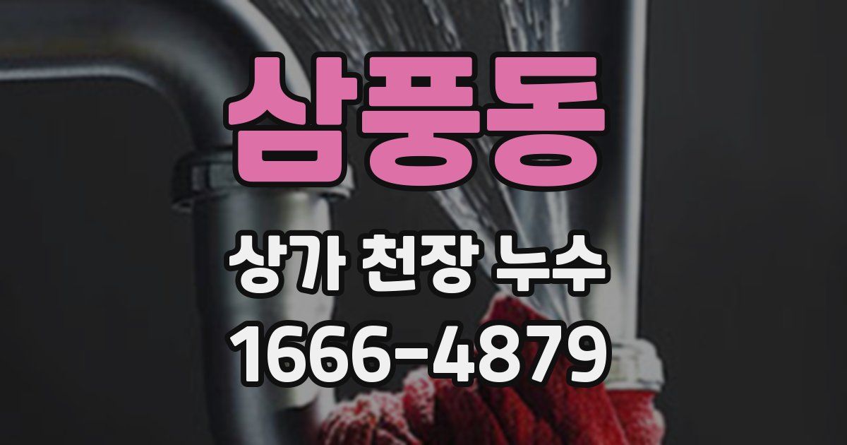삼풍동 상가 천장 누수