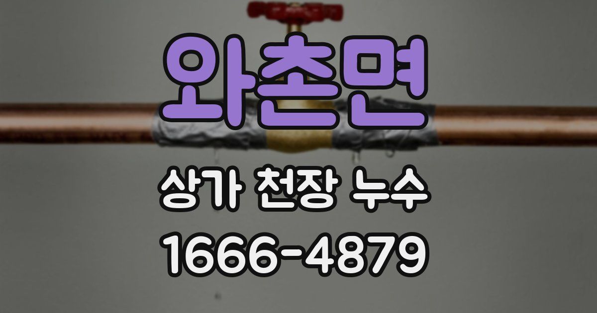 와촌면 상가 천장 누수