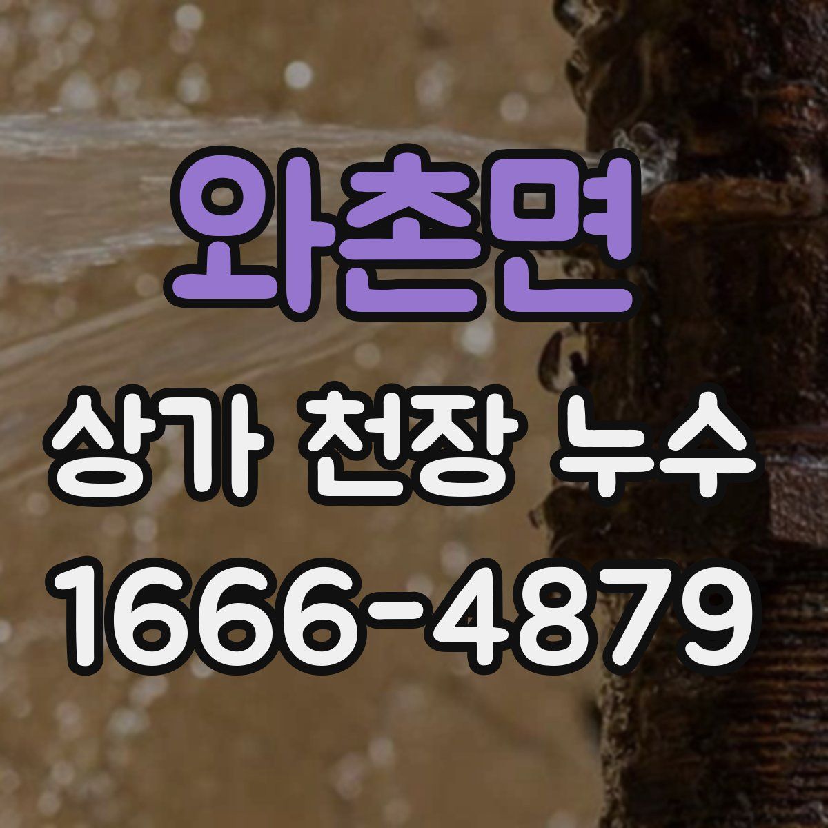 와촌면 상가 천장 누수