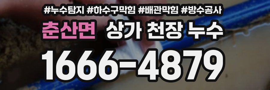 춘산면 상가 천장 누수