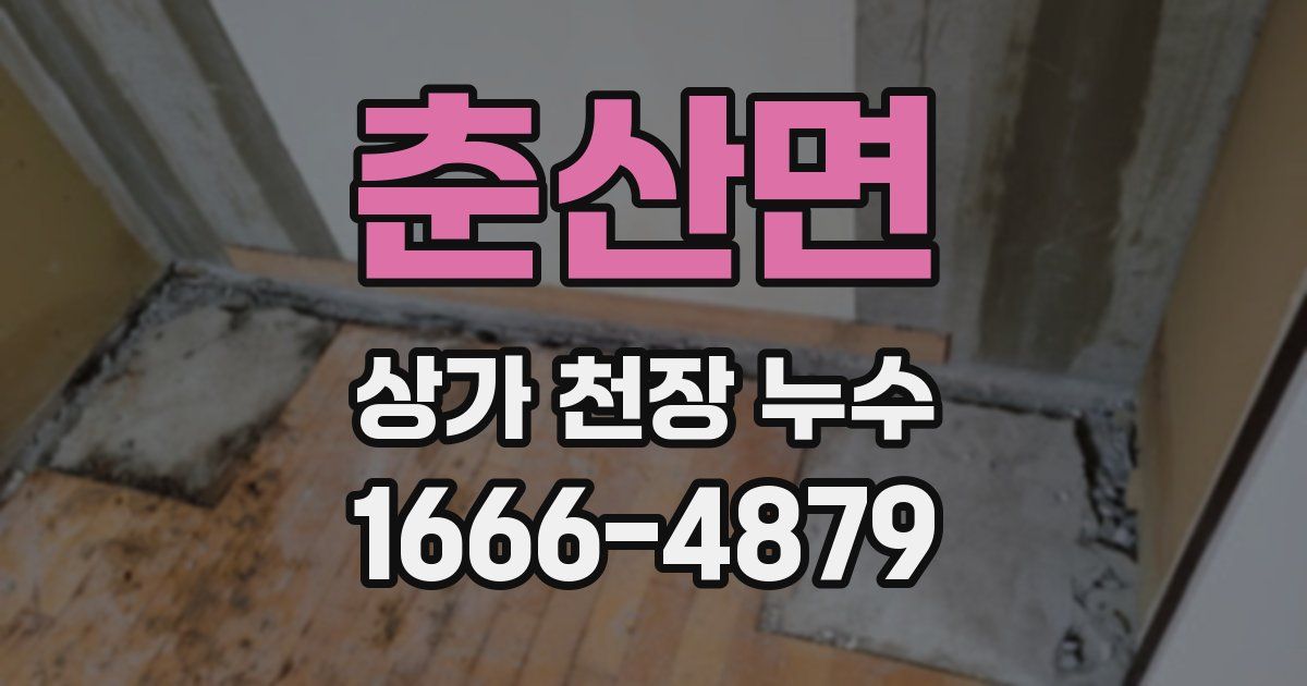 춘산면 상가 천장 누수
