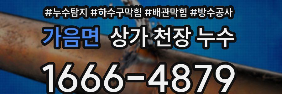 가음면 상가 천장 누수
