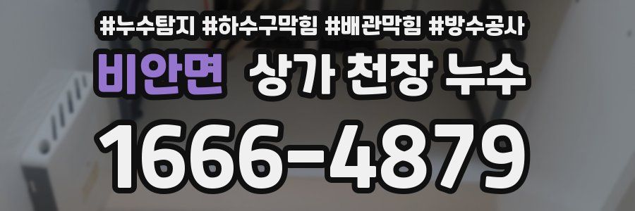 비안면 상가 천장 누수