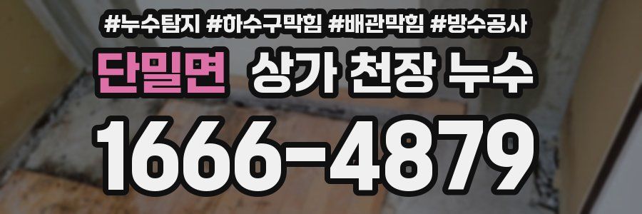 단밀면 상가 천장 누수