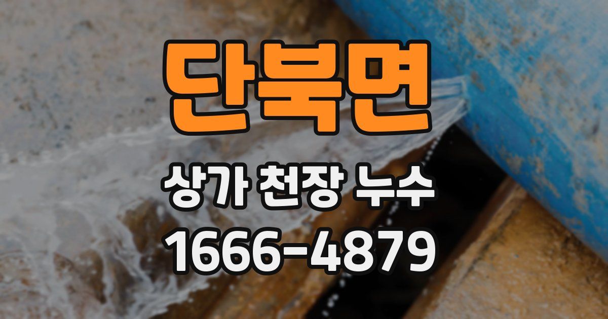 단북면 상가 천장 누수