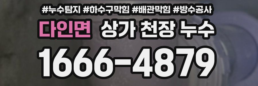 다인면 상가 천장 누수