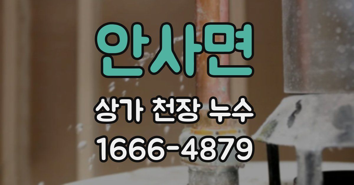 안사면 상가 천장 누수