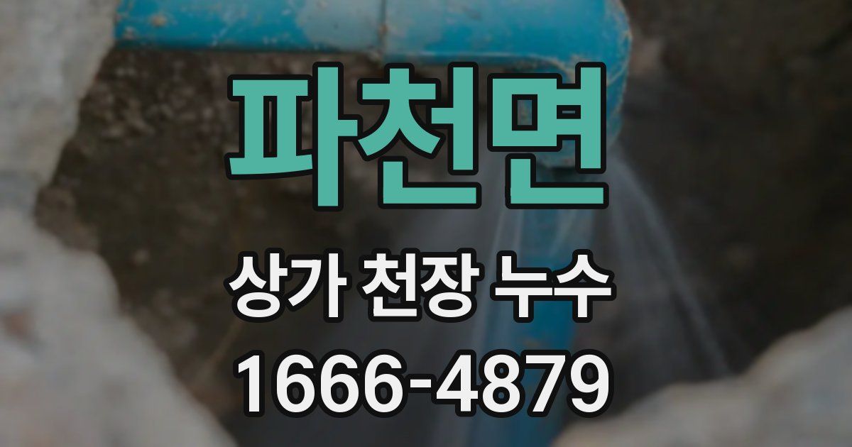 파천면 상가 천장 누수