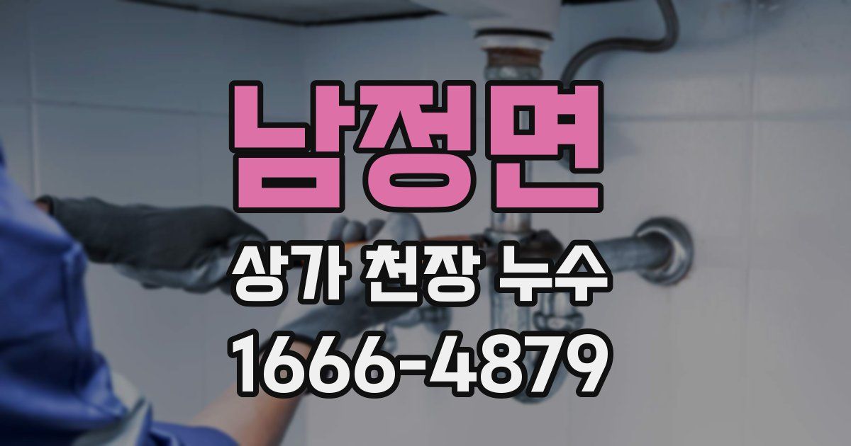 남정면 상가 천장 누수