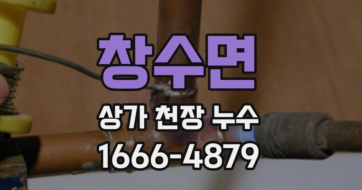 창수면 상가 천장 누수