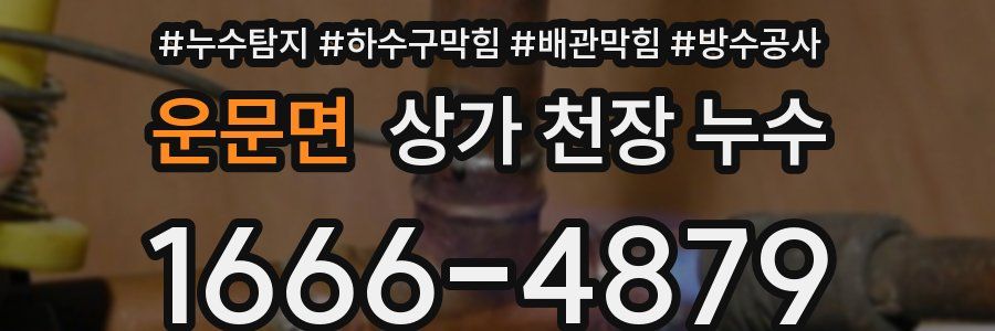 운문면 상가 천장 누수