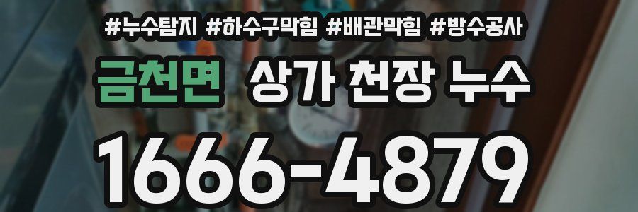 금천면 상가 천장 누수