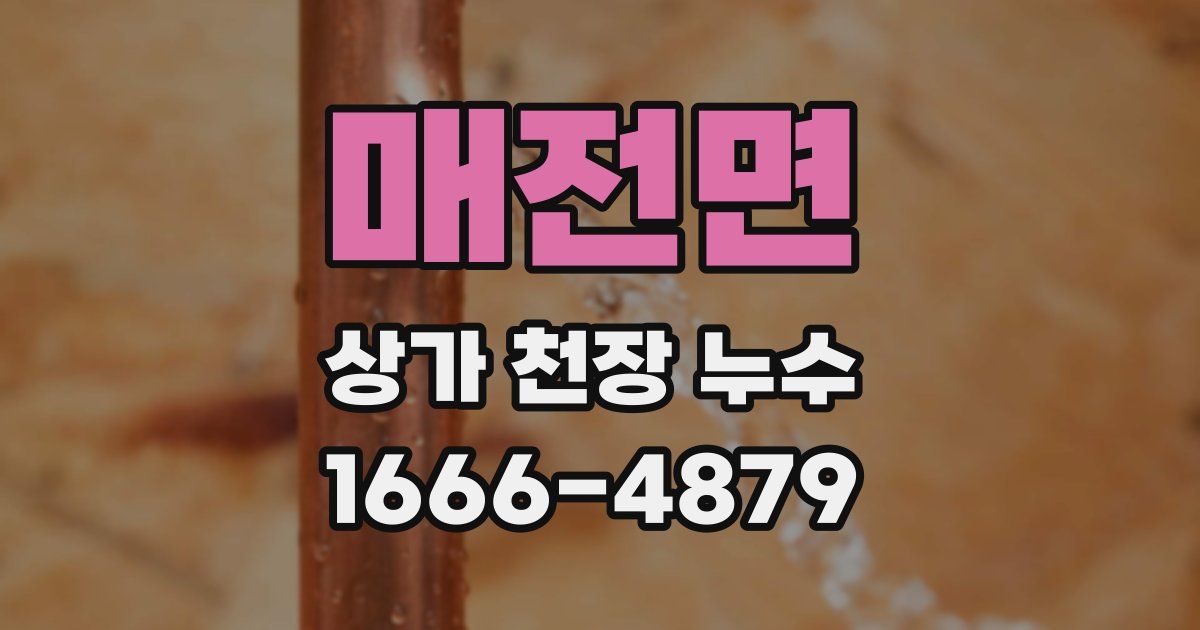 매전면 상가 천장 누수
