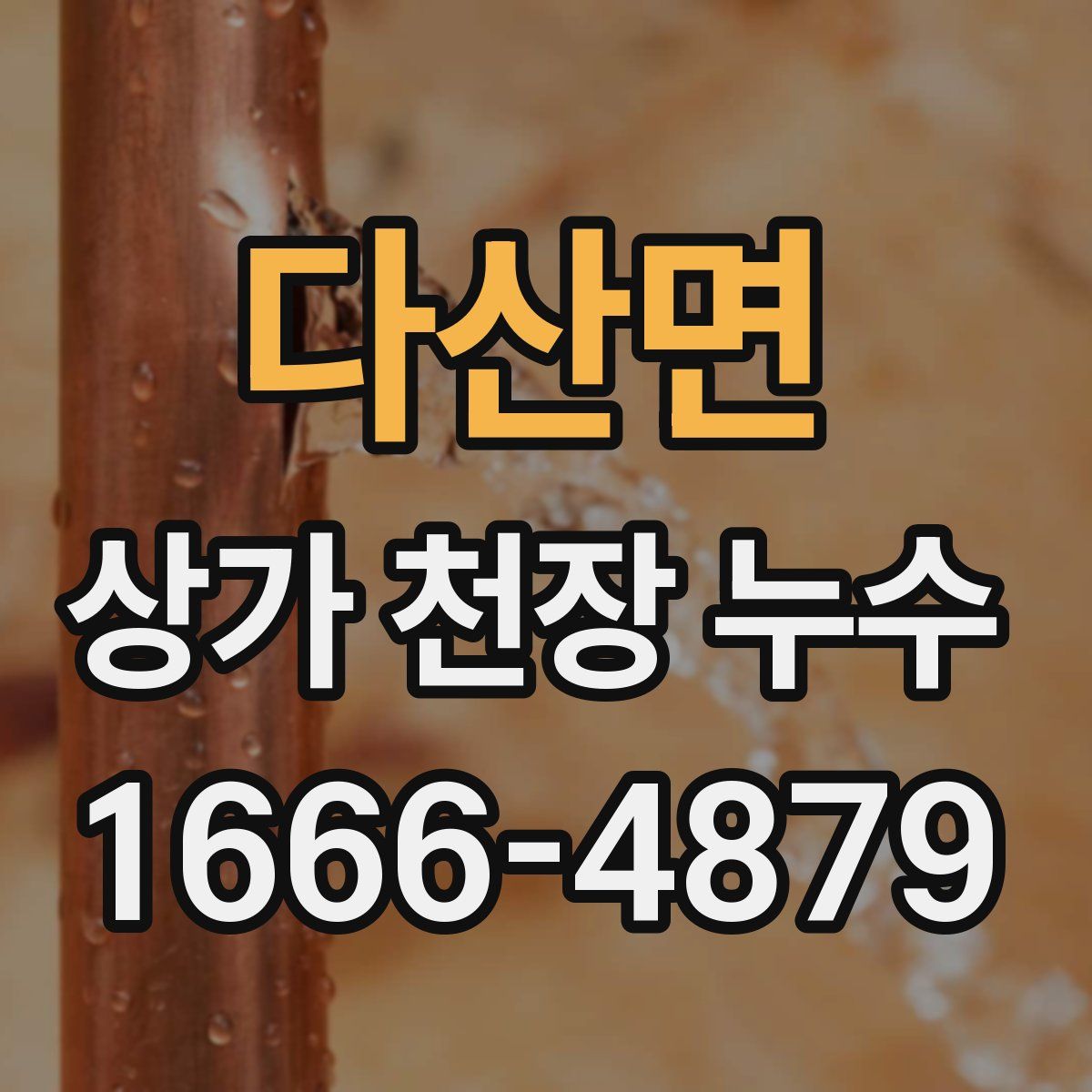 다산면 상가 천장 누수