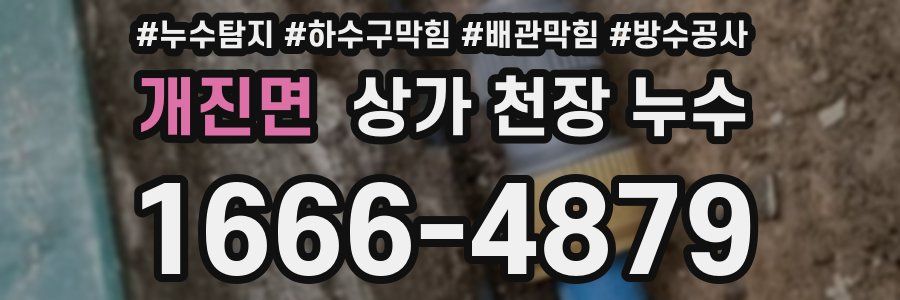 개진면 상가 천장 누수